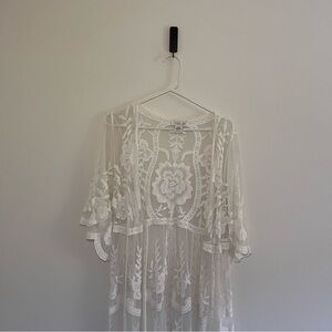 Rachel Zoe • White Boho Kimono Coverup